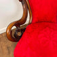 Victorian Mahogany Show Frame Easy Armchair