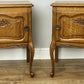 Pair of Bedside Tables Vintage French Louis Oak Nightstands Cabinets LOT 6214