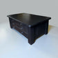 Large Black Painted Pine Late 20th Century Coffee TV Table Plan Chest Style
