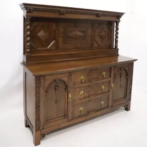 Jacobean Style Sideboard/Livery With Raised Back By Webber FREE UK Delivery