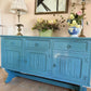 Vintage Blue Sideboard/lacquered cabinet