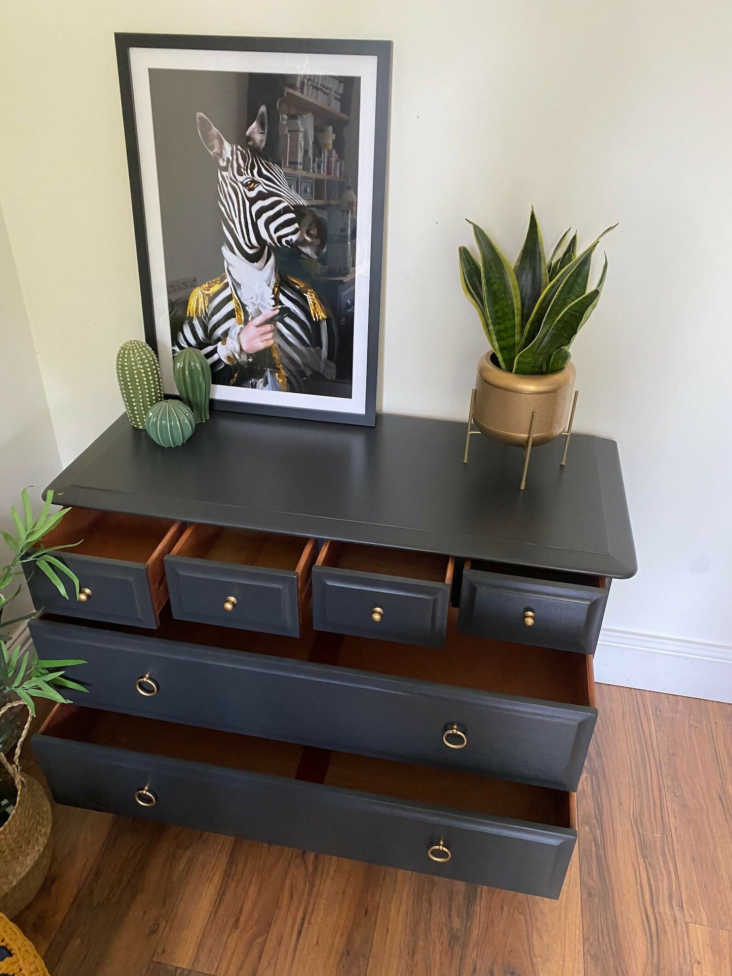 available for commission # Stag minstrel chest of drawers / vintage / custom / hand painted / bedroom furniture / retro