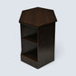 Corner TV Video Stand Leaded Glass Doors Media Player Shelf FREE* UK Delivery