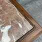 Antique French Louis XVI Style Walnut Marble Topped Bedside Chest Of Drawers