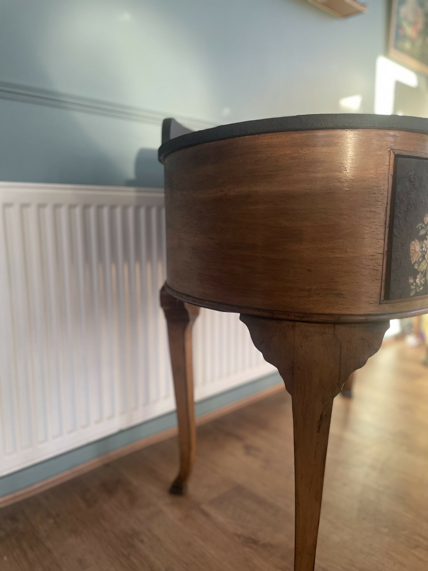 Amoire French Dressing Table Black Floral Designer