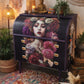 Hand‑Painted Egon Ostergaard Roll‑Top Bureau – Floral Portrait Art Furniture