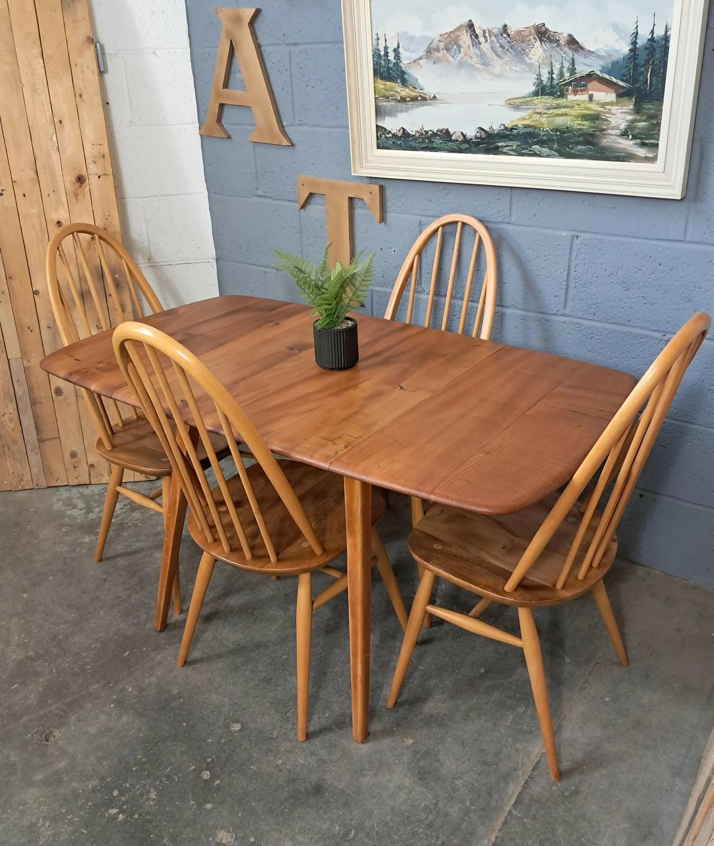 Ercol Plank Drop Leaf Dining Table ~ mid century ~ vintage ~ refurbished