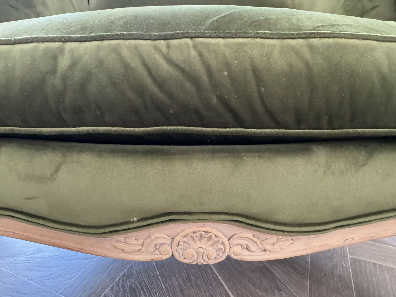Extremely Comfortable Pair French Wing Back Arm Chairs