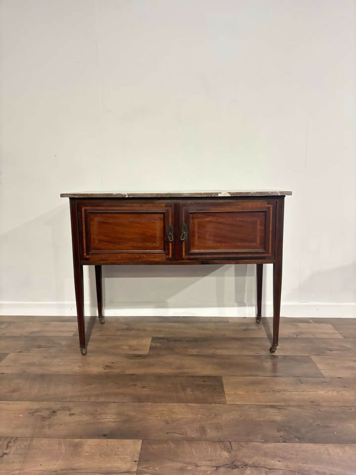 Edwardian Inlaid Marble Topped Washstand0