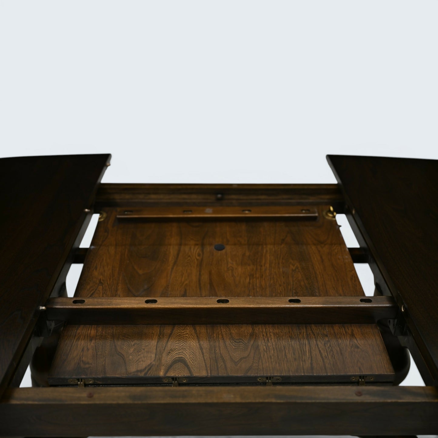 Ercol Extending Dining Table Twin Pedestal Dark Finish Seats 8 FREE UK Delivery*