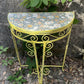 yellow half moon plant stand 3