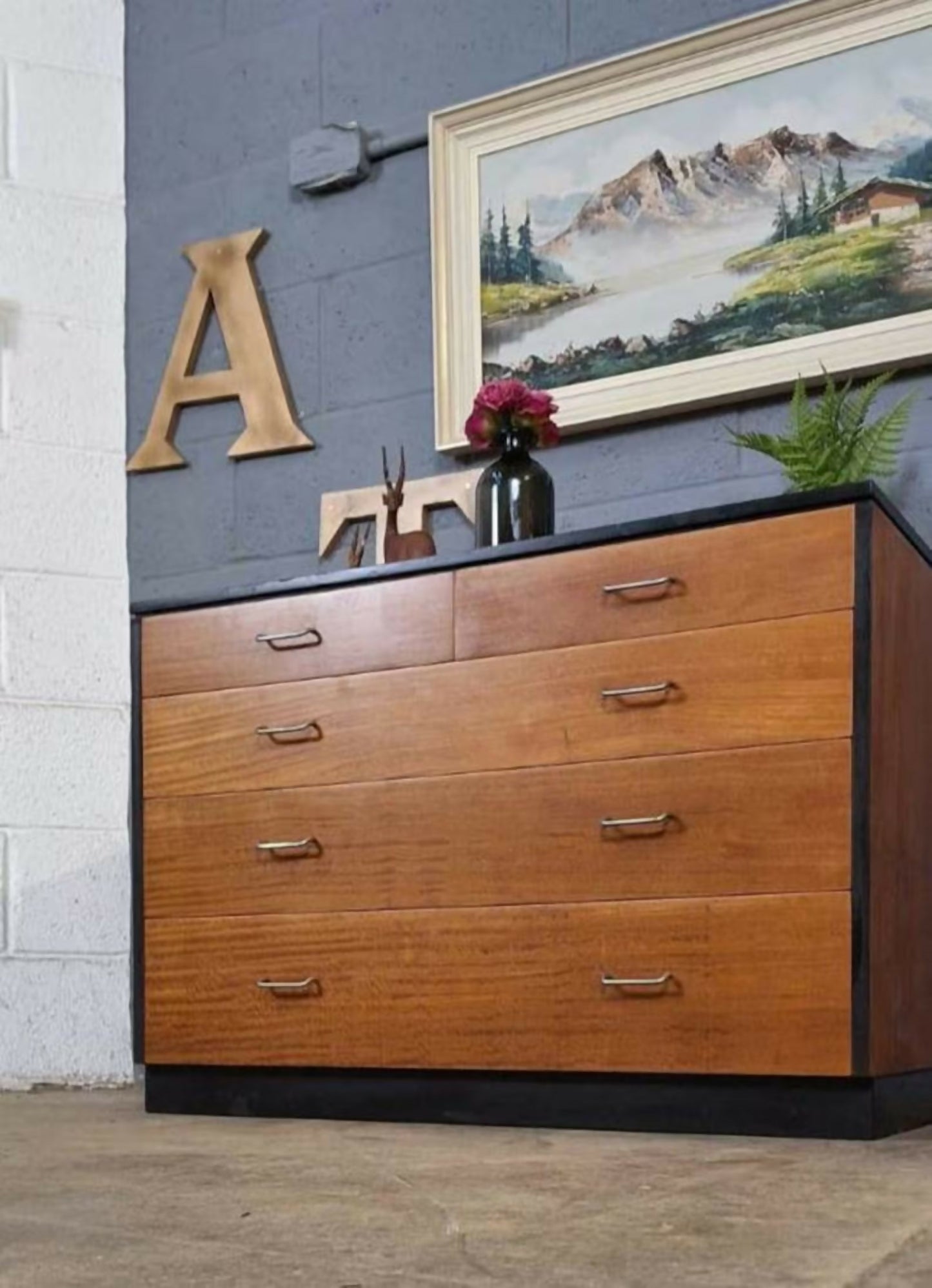 Chest of drawers ~ Teak ~ Vintage Industrial ex M.O.D. 1965