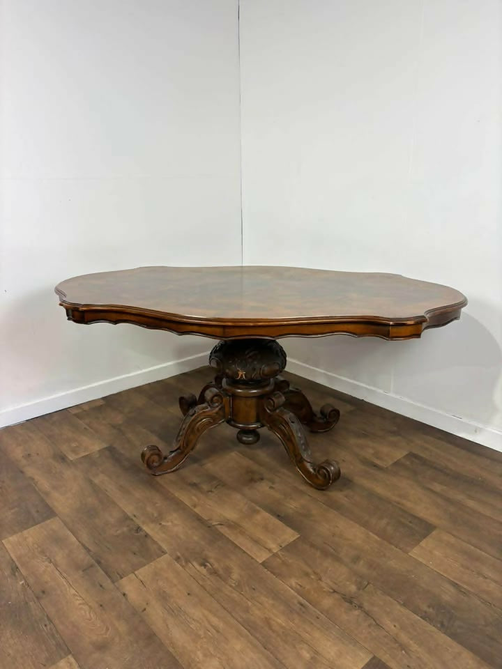 Italian Style Reproduction Walnut Dining Table