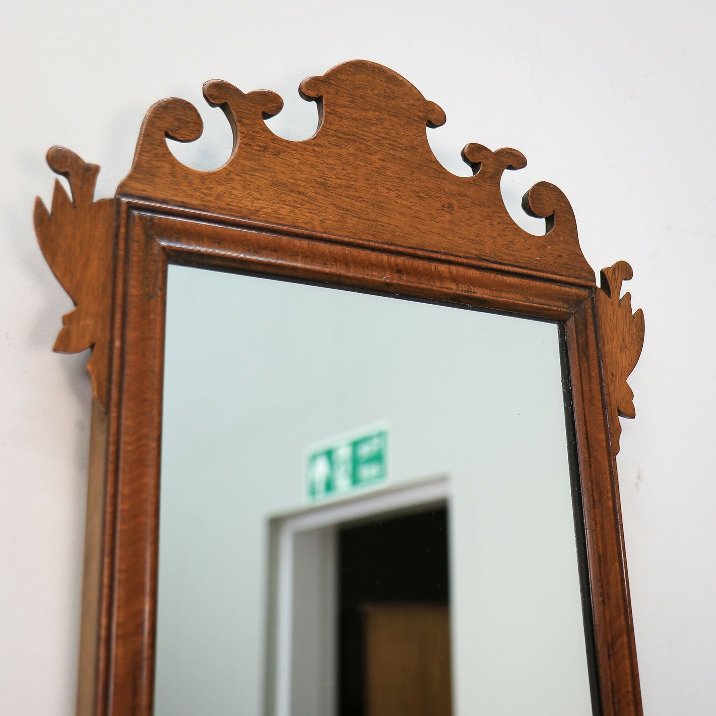Arts and Crafts Edwardian Fretwork Mirror Mahogany Frame