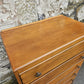 Vintage Oak Tallboy Chest of Drawers: Antique Cabinet with Detailing Five Drawer