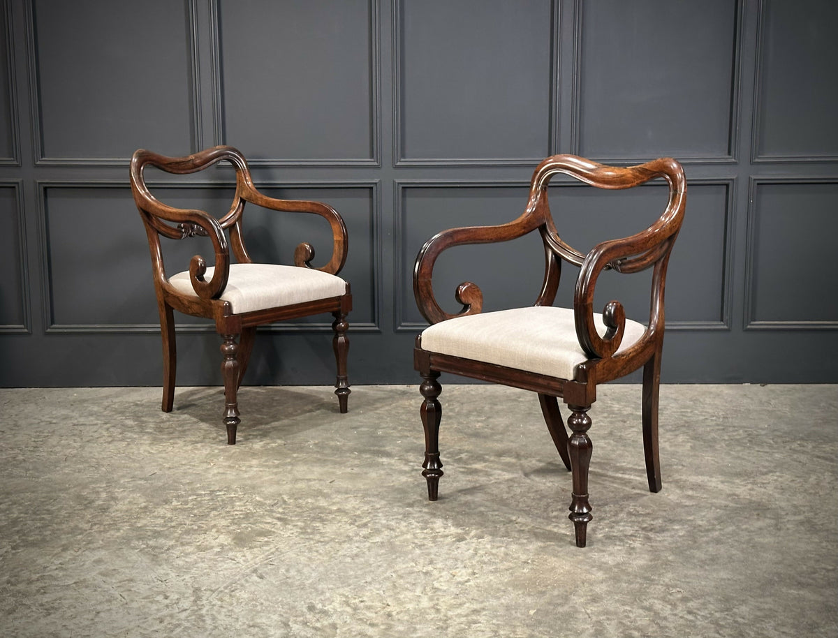 Set of Eight Rosewood Dining Chairs