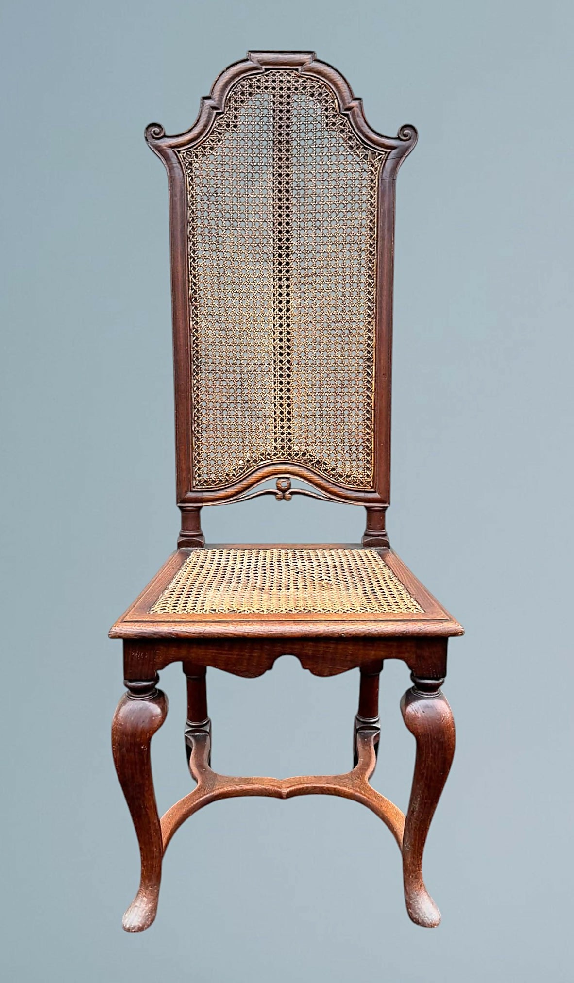 Set Of Four Oak High Back Chairs