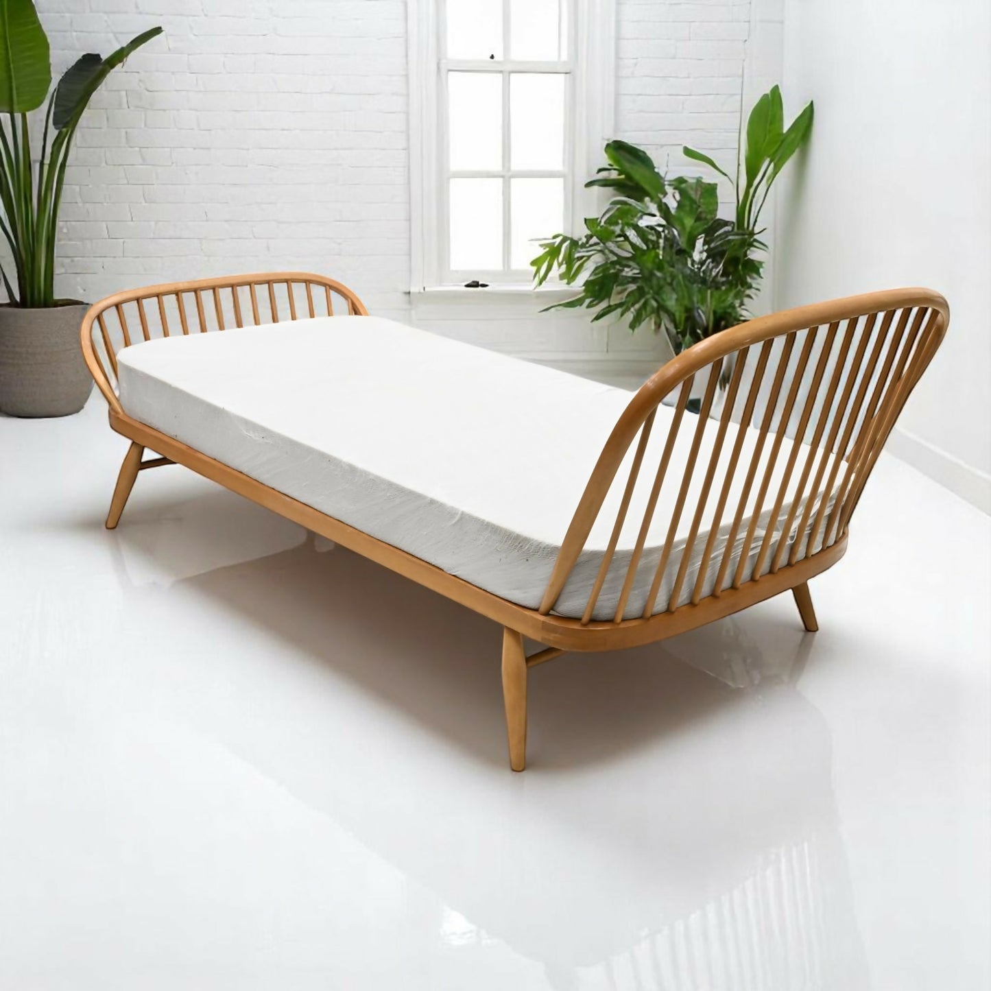 Ercol Windsor Single Bed & Mattress Light Finish Model 358 FREE UK Delivery*