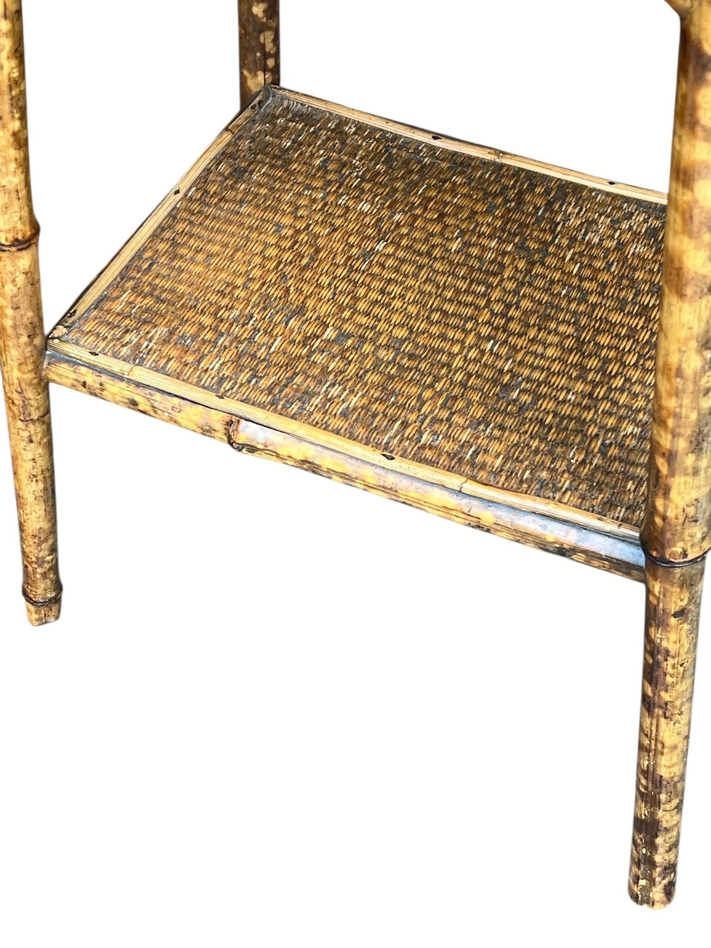 Antique two tier Bamboo side table