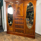 Edwardian Crossbanded Mahogany Triple Fitted Compactum