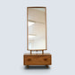 Ercol Dressing Mirror On Casters With Drawer Natural Light FREE UK Delivery*