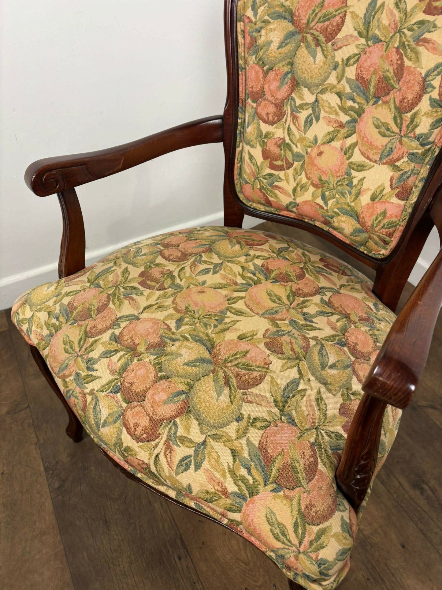 Reproduction French Style Upholstered Arm Chair