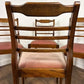 Reproduction Set Of Four Mahogany Inlaid Dining Chairs – Salmon Pink Upholstery
