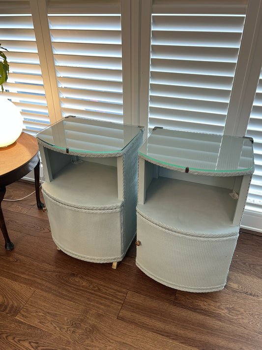 light blue bedside table set
