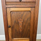 Bedside Table Antique French Style Oak Carved Marble Top Cabinet LOT 6602