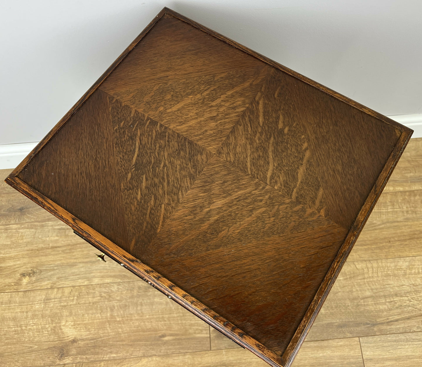 Bedside Table Vintage French Louis XVI Oak Cabinet Cupboard Nightstand LOT 6233