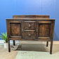 Vintage Oak Sideboard Cupboard With Drawers Dresser Base Service Cabinet English