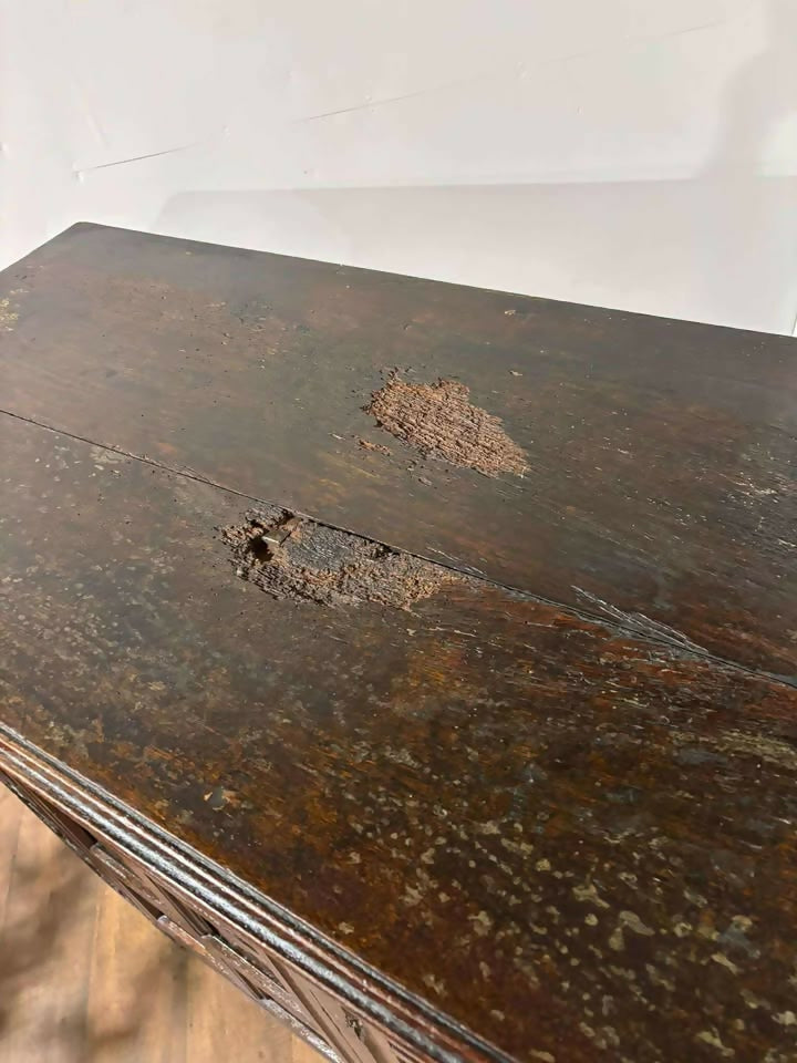 17th Century & Later Carved Oak Livery or Hall Cupboard