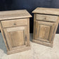 Quality Pair Oak Bedside Cupboards