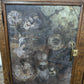 Hand-Painted Vintage Cupboard in Annie Sloan Black and Hornfleur | Decoupage Detail and Brass Hardware
