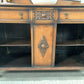 Antique 1920s Jacobean Revival Carved Oak Sideboard Geometric Buffet Cabinet