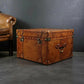 Bridle Leather Coffee Table Storage Trunk - Luxury Handmade English - Hand Pinned - Storage