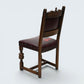 8 Old Charm Dining Chairs Studded Leather Upholstery Light Oak FREE UK Delivery*