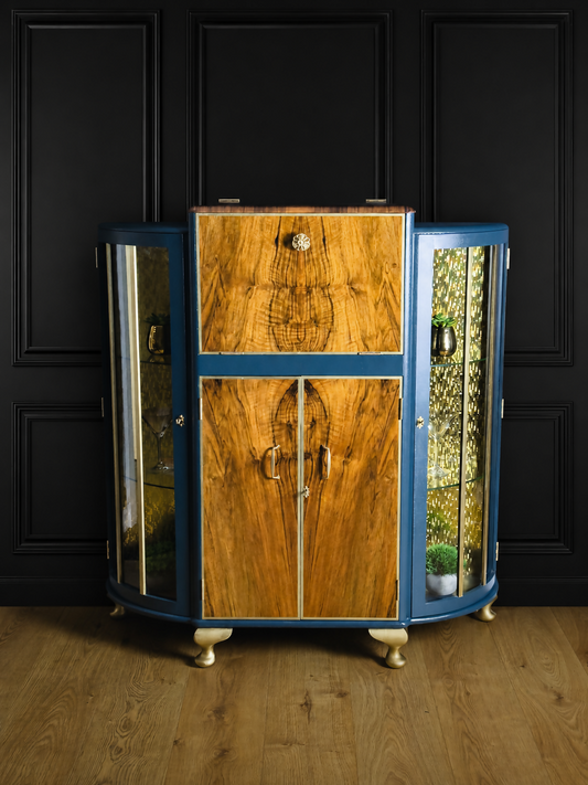 Art Deco Style Cocktail Cabinet/ Display Cabinet