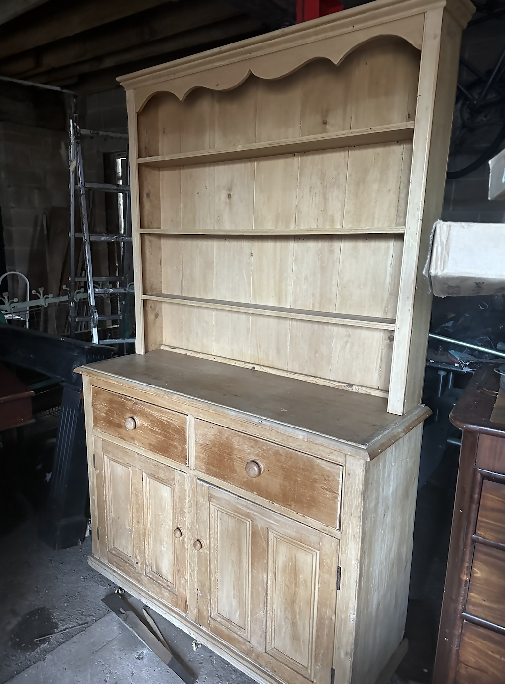 Large Vintage Dresser Linen Cabinet
