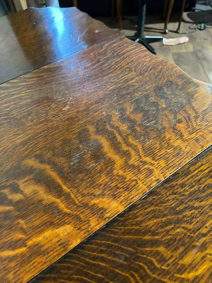 Vintage Oak Gateleg Table with Pie Crust Edge