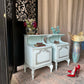 Painted Bedside Tables Louis Style Pale Blue