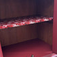 Cabinet Refinished in Red with Floral Decoupage