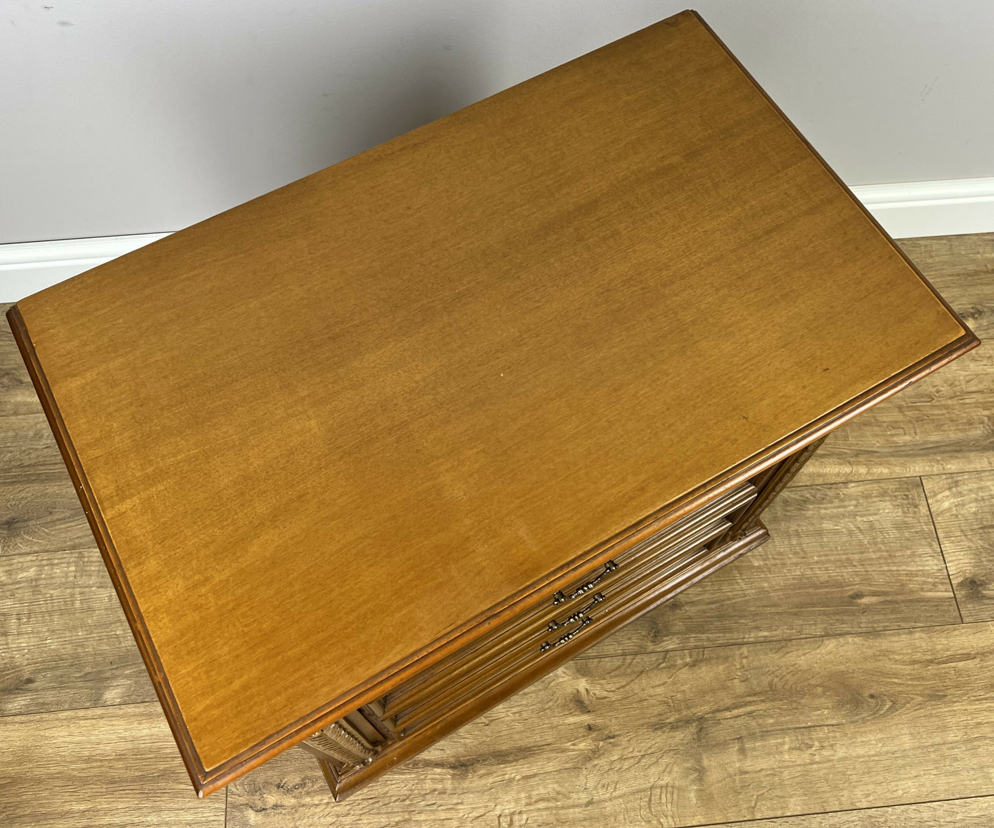 Pair of Bedside Tables Vintage French Nightstands 4 Drawers Cabinets LOT 6315