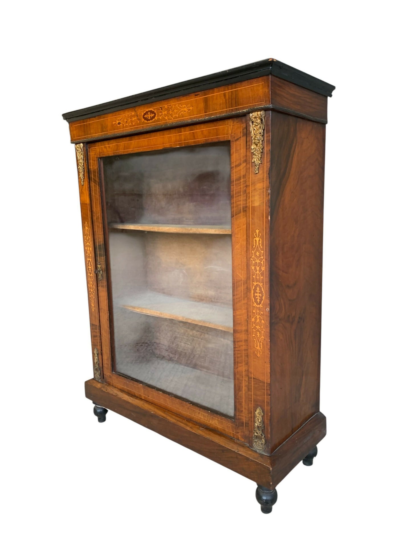 Antique Walnut 19th C Pier Cabinet