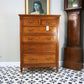 Willis and Gambier Cherrywood Chest of Drawers Tallboy 6 Drawers