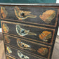 Vintage Oriental Style Five Drawer Chest Decorated with Birdsvb