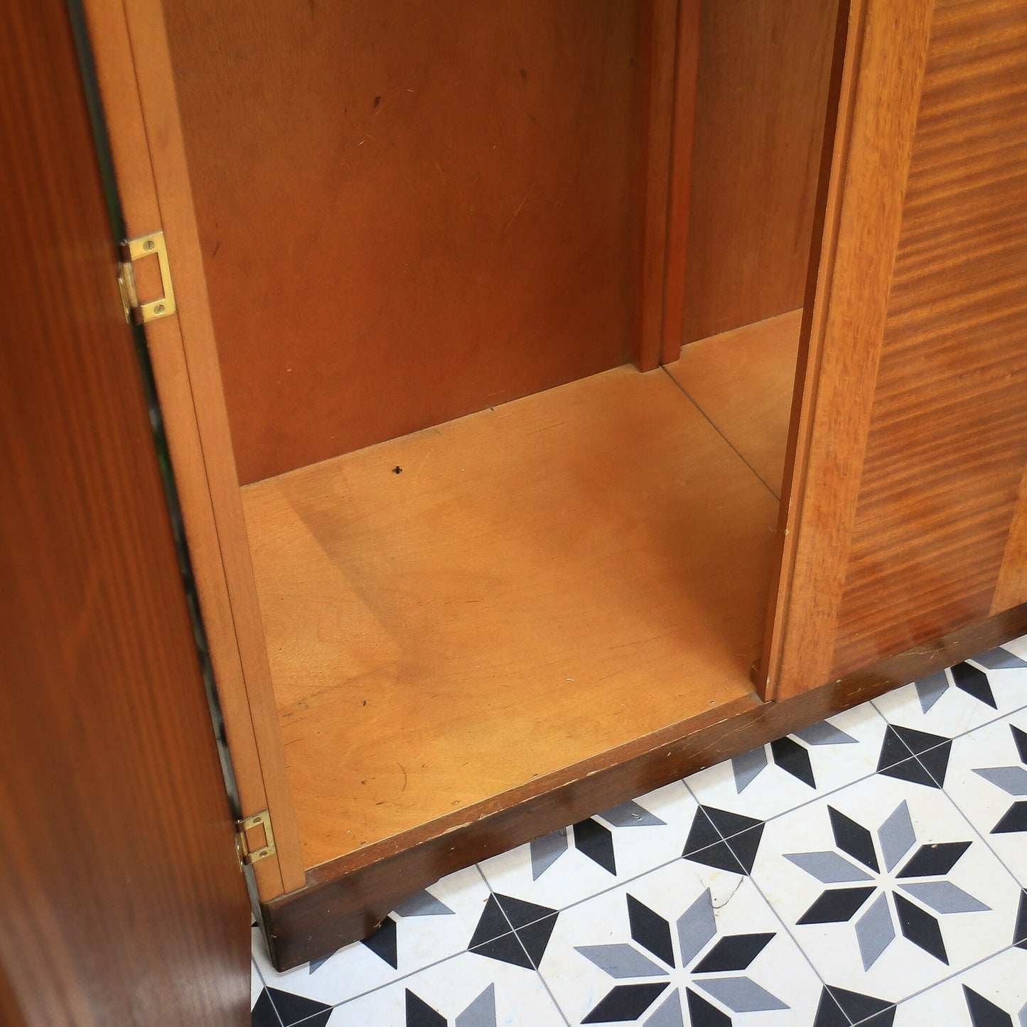 Lebus Double Wardrobe Vintage Retro with Mirror and Two Rails