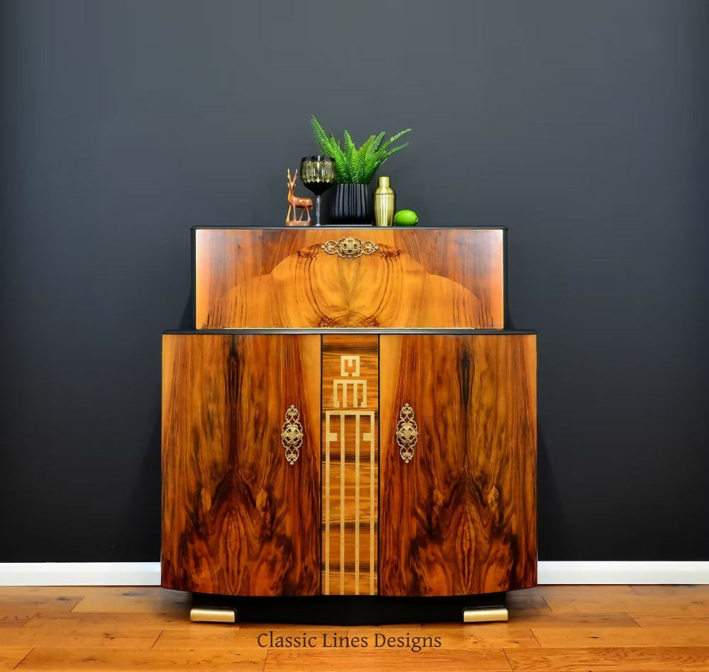 "Chrysler" 1960's Drinks Cabinet, Cocktail Bar, Art Deco Design.