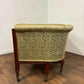 Edwardian Mahogany Upholstered Window Seat / Small Settee