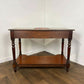 Victorian Mahogany Washstand with Two Drawers & Ceramic Bowl